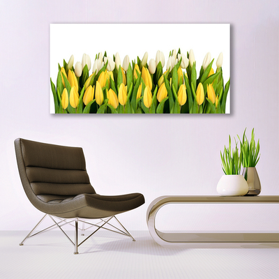 Glasbild Tulpaner Blommor Plant