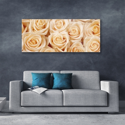 Glas bild Roses Blommor Plant