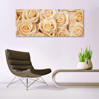 Glas bild Roses Blommor Plant