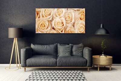 Glas bild Roses Blommor Plant