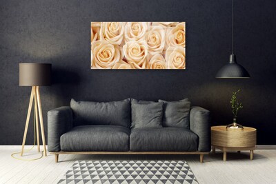 Glas bild Roses Blommor Plant