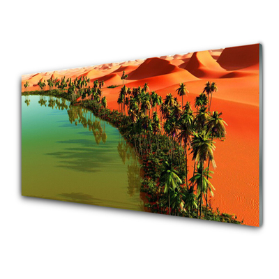 Glasbild Lake Desert Palms