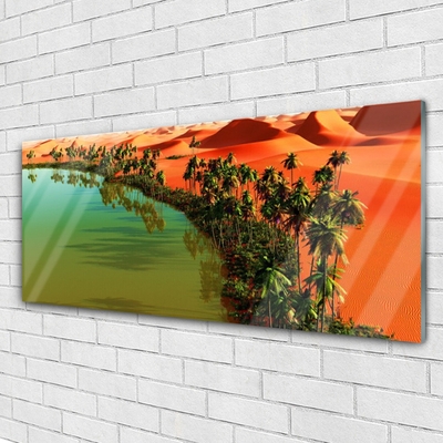 Glasbild Lake Desert Palms