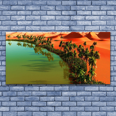 Glasbild Lake Desert Palms