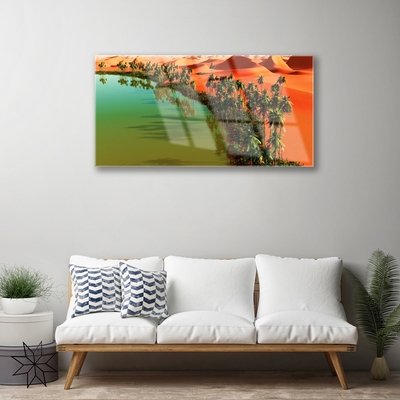 Glasbild Lake Desert Palms