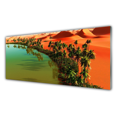 Glasbild Lake Desert Palms