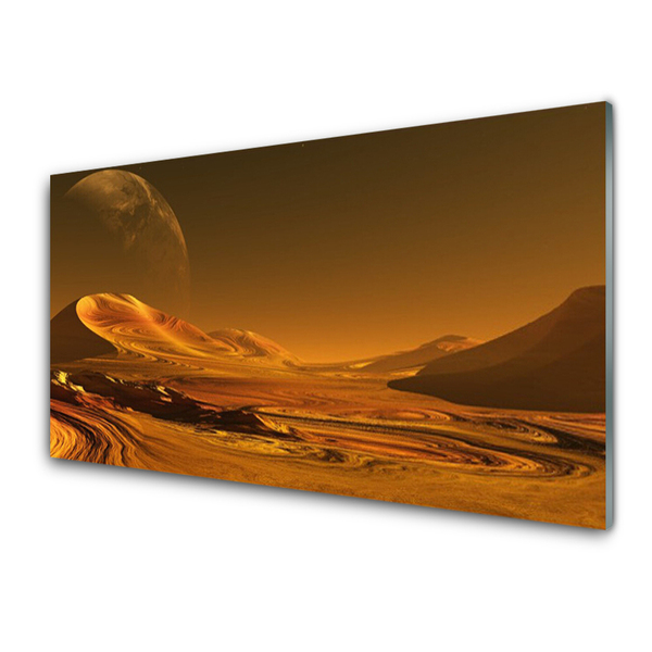 Glasbild Desert Space Landskap