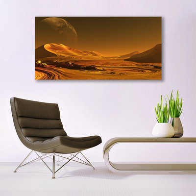 Glasbild Desert Space Landskap