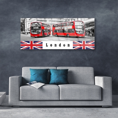 Glas bild London Bus Art