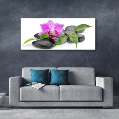 Glas bild Blomma Orchid Art