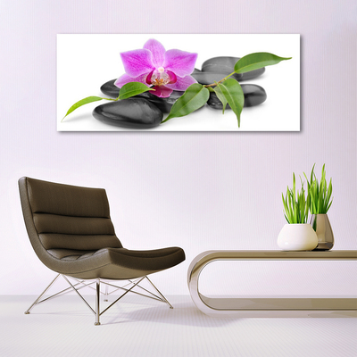 Glas bild Blomma Orchid Art