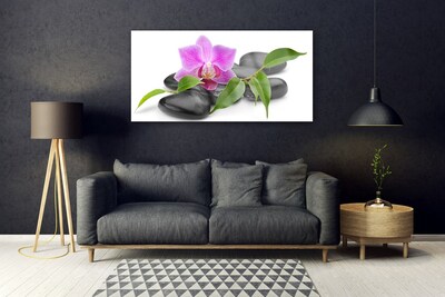 Glas bild Blomma Orchid Art