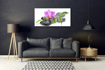 Glas bild Blomma Orchid Art