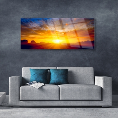 Glas bild Sun Sky Landskap