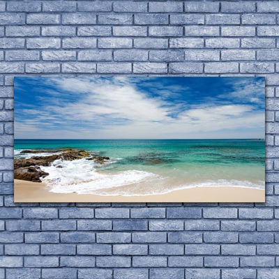 Fototryck på glas Strand Havslandskap