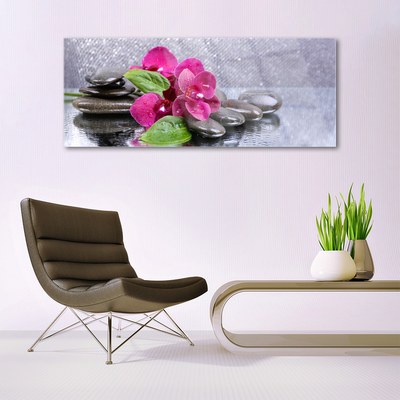 Glas bild Blomma Orchid Art