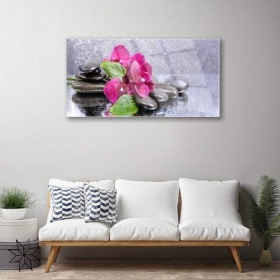 Glas bild Blomma Orchid Art