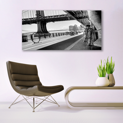 Bild på glas Bridge cykel arkitektur