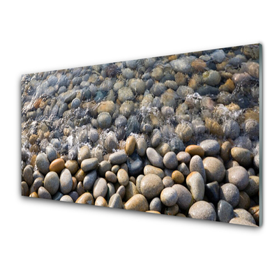 Glasbild Stones Water Art