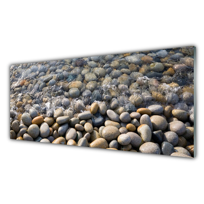 Glasbild Stones Water Art