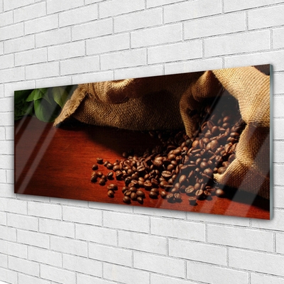 Glasbild Kaffebönor Kök