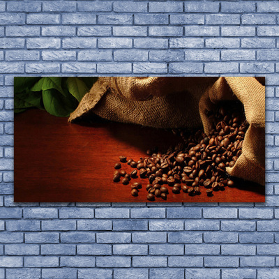 Glasbild Kaffebönor Kök