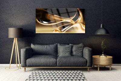 Fototryck på glas Guld abstrakt konstkonst