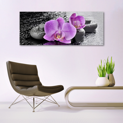 Glas bild Orchid Flowers Orchid Spa