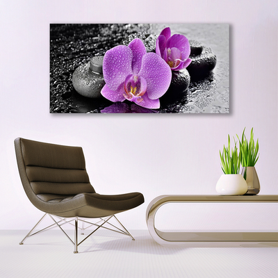 Glas bild Orchid Flowers Orchid Spa