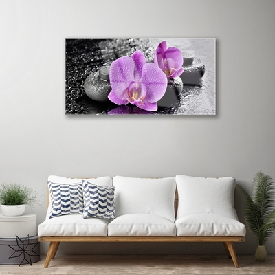 Glas bild Orchid Flowers Orchid Spa