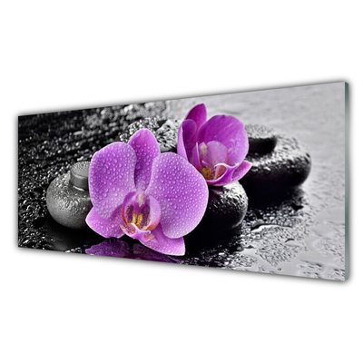 Glas bild Orchid Flowers Orchid Spa