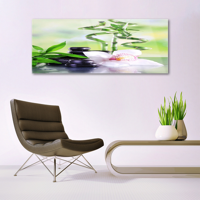 Glas bild Orchid Bamboo Zen Spa