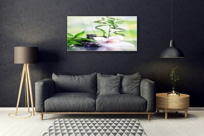 Glas bild Orchid Bamboo Zen Spa