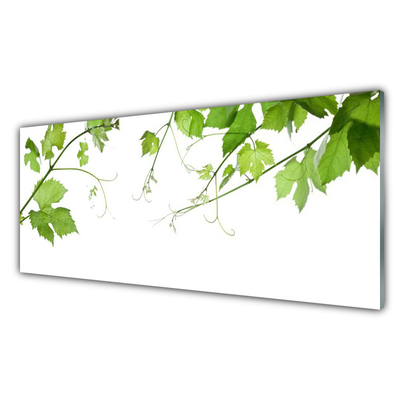 Glas bild Grenar Blad Natur Blommor