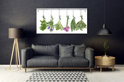 Glas bild Örter Torkade Blad Blommor