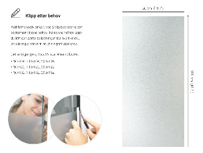 Fönsterfilm insynsskydd ljusinsläpp