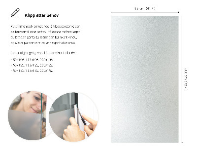 Fönsterfilm insynsskydd ljusinsläpp