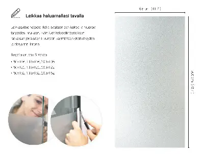 Fönsterfilm för insynsskydd med ljusinsläpp