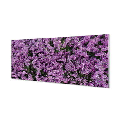 Glas panel Lila blommor