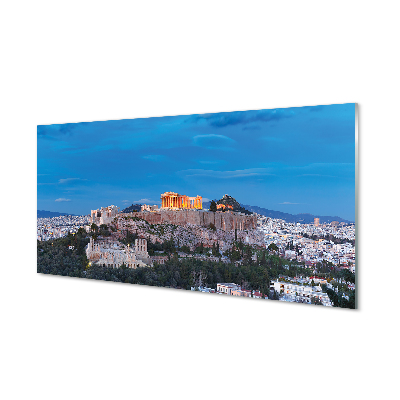 Glas panel Grekland Panorama över Aten