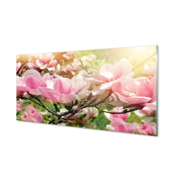 Glas panel Blommor