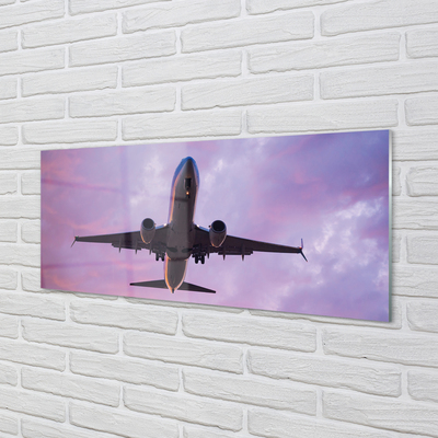 Glas panel Flygplan himmel moln