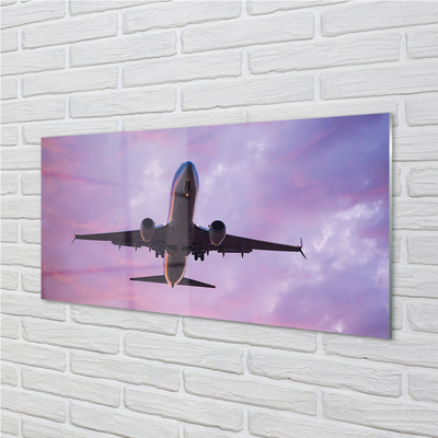 Glas panel Flygplan himmel moln