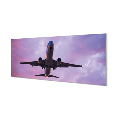 Glas panel Flygplan himmel moln