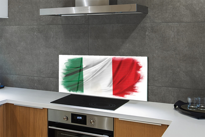 Glas panel Italien flagga