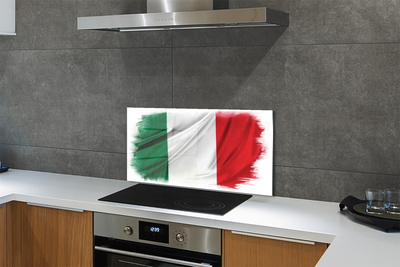 Glas panel Italien flagga