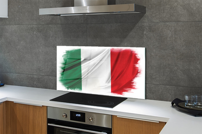 Glas panel Italien flagga