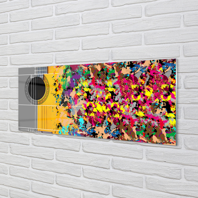 Glas panel Färger på akustisk gitarr