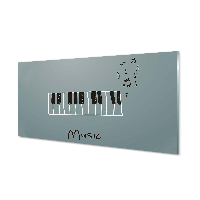 Glas panel Piano noter