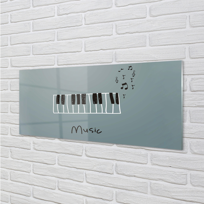 Glas panel Piano noter